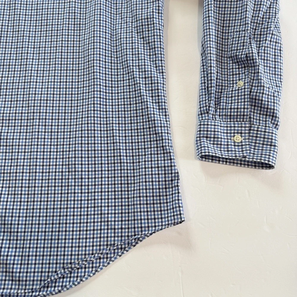 Polo Ralph Lauren Blue Check Cotton Oxford Button Down Shirt Size XL‎